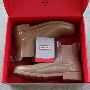 Chelsea Tan Hunter Rain Boots